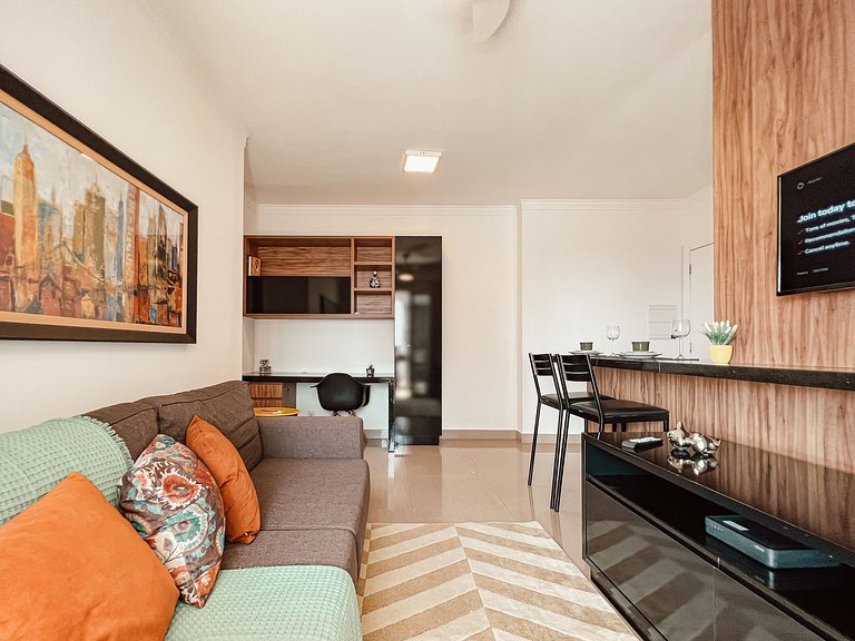 Spazio Blu | Loft de 52m² Moderno e Aconchegante!
