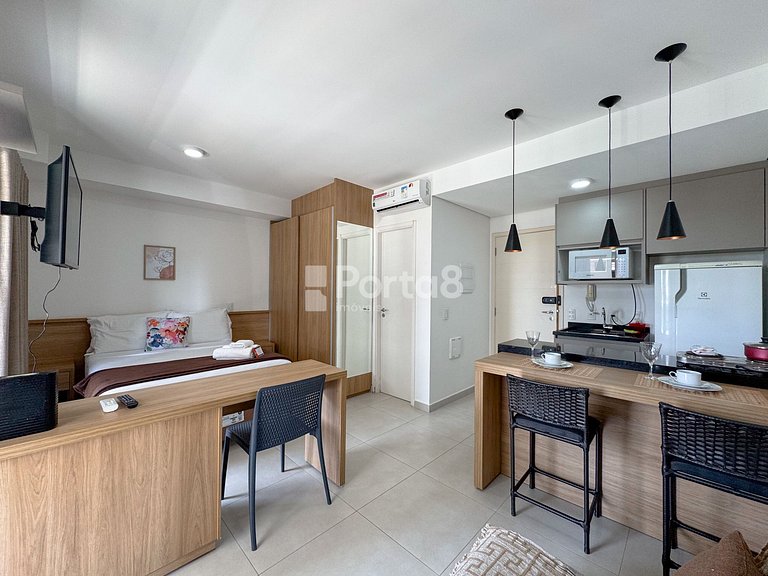 Loft Duo JK Acolhedor com vista para restaurantes
