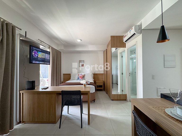 Loft Duo JK Acolhedor com vista para restaurantes