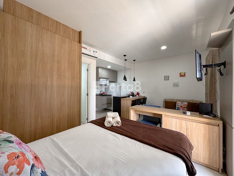 Loft Duo JK Acolhedor com vista para restaurantes